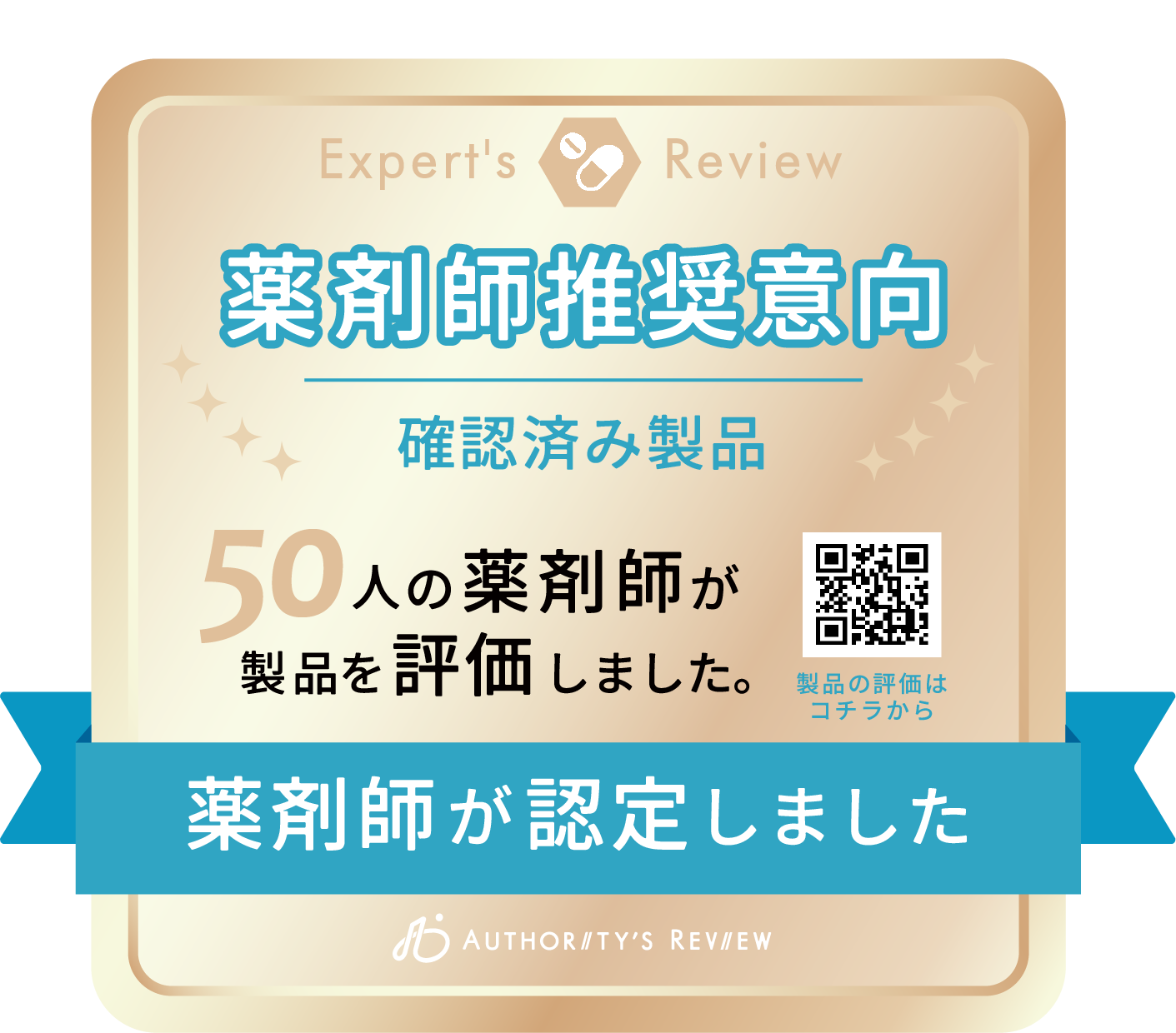 現役医師が認定しました。100人のドクターが実際に商品を使用し、推奨意向を示しました。